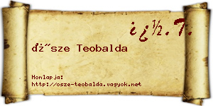 Ősze Teobalda névjegykártya